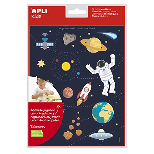 APLI Kids 19226 - Beutel für Gummis mit Weltraummotiv, abnehmbar, 12 Blatt APLI Kids 19226 - Beutel für Gummis mit Weltraummotiv, abnehmbar, 12 Blatt von APLI Kids