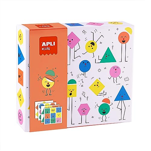Apli kids 19433 - Geometrisches Aufkleber-Set Emotions mit Aufklebern im lustigen Design zur Vervollständigung der Illustrationen, ab 3 Jahren Apli kids 19433 - Geometrisches Aufkleber-Set Emotions mit Aufklebern im lustigen Design zur Vervollständigung der Illustrationen, ab 3 Jahren von APLI Kids