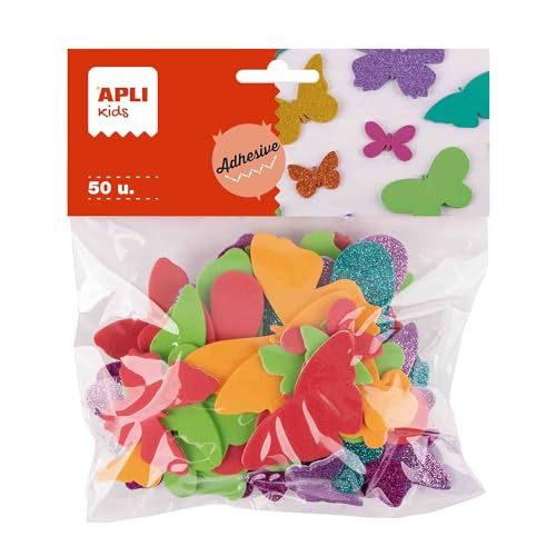 APLI Kids 19589 Schmetterlinge aus EVA-Schaumstoff zum Basteln, 50 Stück Schmetterlinge in verschiedenen Farben und Größen APLI Kids 19589 Schmetterlinge aus EVA-Schaumstoff zum Basteln, 50 Stück Schmetterlinge in verschiedenen Farben und Größen von APLI Kids
