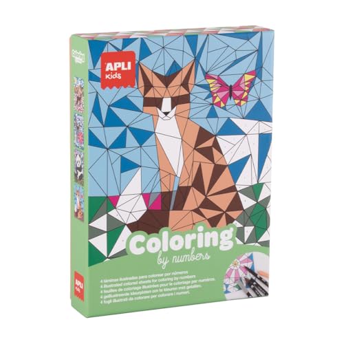 APLI Kids 20077 - Bastelset "Coloring by Numbers" | Malen nach Zahlen für Jungen und Mädchen ab 5 Jahren mit schönen und modernen Illustrationen APLI Kids 20077 - Bastelset "Coloring by Numbers" | Malen nach Zahlen für Jungen und Mädchen ab 5 Jahren mit schönen und modernen Illustrationen von APLI Kids