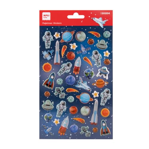 APLI Kids 20204 MAXI Spacecraft Sticker, 1 Bogen mit permanent haftenden Stickern, ideal für Scrapbooking, Dekoration oder DIY APLI Kids 20204 MAXI Spacecraft Sticker, 1 Bogen mit permanent haftenden Stickern, ideal für Scrapbooking, Dekoration oder DIY von APLI Kids