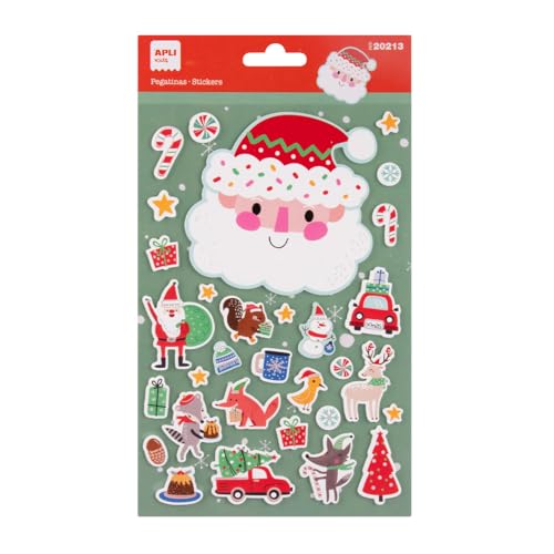 APLI Kids 20213 Weihnachtsaufkleber zum Dekorieren, Motiv: Weihnachtsmann, Schaumstoff, permanent, ideal für Scrapbooking, Weihnachtsdekoration, DIY APLI Kids 20213 Weihnachtsaufkleber zum Dekorieren, Motiv: Weihnachtsmann, Schaumstoff, permanent, ideal für Scrapbooking, Weihnachtsdekoration, DIY von APLI Kids
