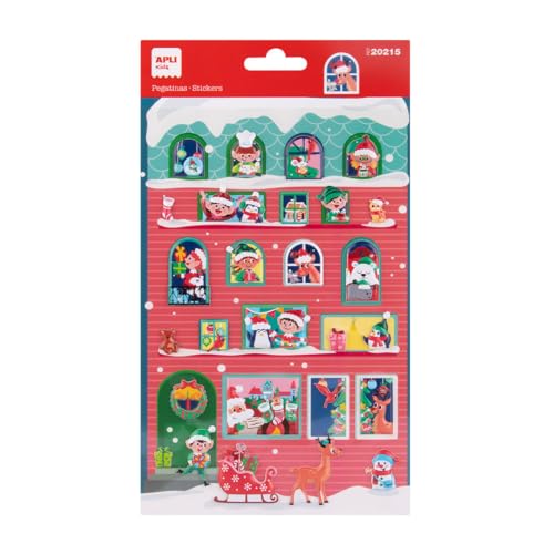 APLI Kids 20215 - Weihnachtsaufkleber - zum Dekorieren, Modell Adventskalender - permanent klebend - Ideal für Scrapbooking, Weihnachtsdekoration oder DIY APLI Kids 20215 - Weihnachtsaufkleber - zum Dekorieren, Modell Adventskalender - permanent klebend - Ideal für Scrapbooking, Weihnachtsdekoration oder DIY von APLI Kids