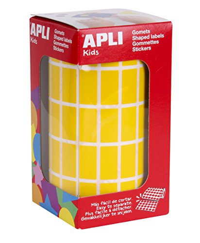 APLI Kids 4883-Rolle Rechteckige Gomets 20 x 10 mm gelb von APLI Kids