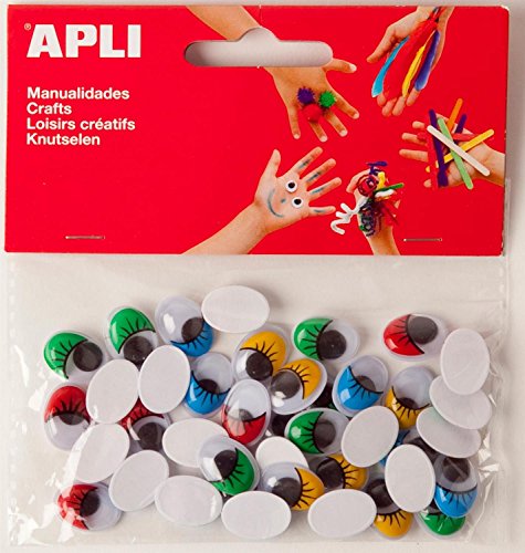 Apli 946031 - Mobile Augen zum Basteln, oval - 40 Stück von APLI Kids