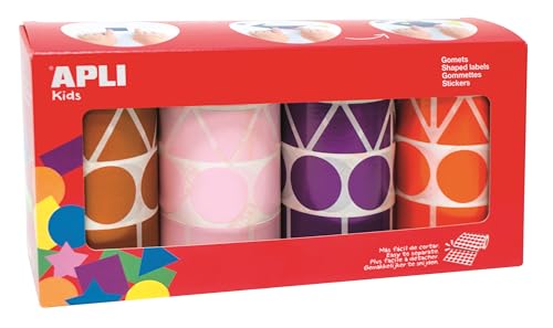 Apli Kids 11913 - Set mit 4 Rollen in verschiedenen Formen und Farben, braun/rosa/lila/orange Apli Kids 11913 - Set mit 4 Rollen in verschiedenen Formen und Farben, braun/rosa/lila/orange von APLI Kids