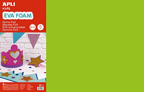 Apli kids 12762 Etui, 5 Blatt, EVA-Schaum, 400 x 600 mm, Hellgrün Apli kids 12762 Etui, 5 Blatt, EVA-Schaum, 400 x 600 mm, Hellgrün von APLI Kids