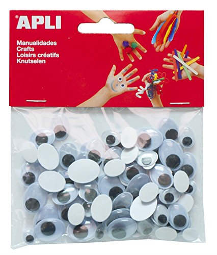 Appli - bewegliche Augen Ovale Aufkleber Schwarz Appli - bewegliche Augen Ovale Aufkleber Schwarz von APLI Kids