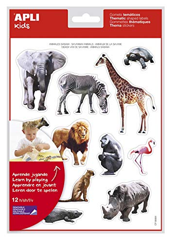 Blister mit 12 Blättern Gomets Thema Fotografie Tiere von La Sabana Apli 16622 Blister mit 12 Blättern Gomets Thema Fotografie Tiere von La Sabana Apli 16622 von APLI Kids