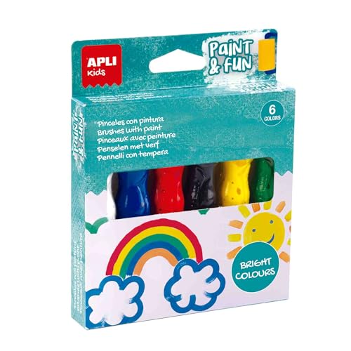 Gouaches lebendige Farben, 14 ml, 6U von APLI Kids