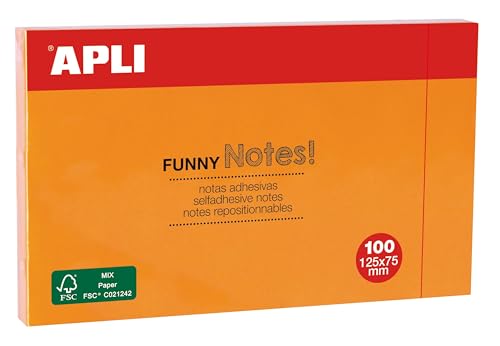 100H Haftnotizen Farbe Orange Fluor 125 x 75 mm Apli 15005 100H Haftnotizen Farbe Orange Fluor 125 x 75 mm Apli 15005 von APLI