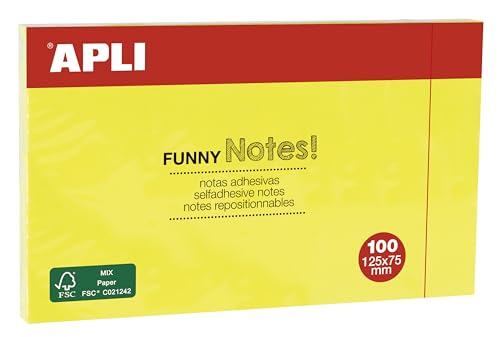 100H Haftnotizen Gelb Fluor 125 x 75 mm Apli 15002 100H Haftnotizen Gelb Fluor 125 x 75 mm Apli 15002 von APLI