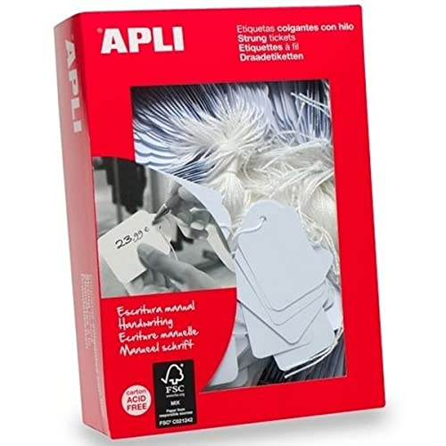 APLI 000385 1000 Etiketten Bijouterie, 11 mm x 29 mm, weiß APLI 000385 1000 Etiketten Bijouterie, 11 mm x 29 mm, weiß von APLI