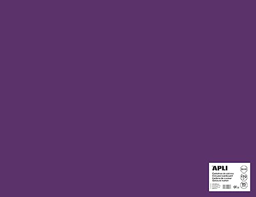APLI 014273 Set 25 Blatt Karton 500 x 650 mm, violett von APLI