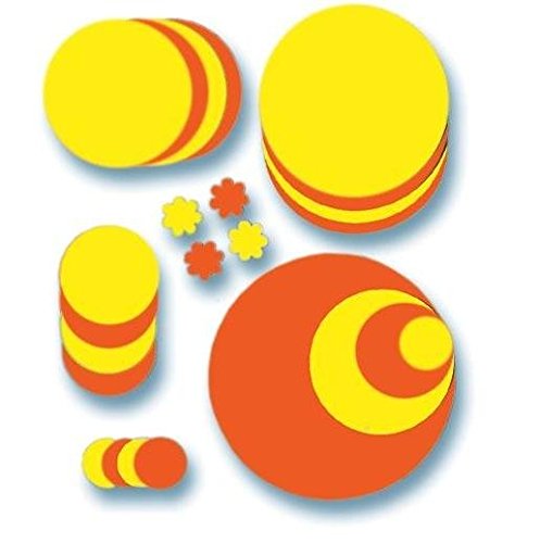 APLI 031925 25 Produktreihe Neon nicht löschbar Scheiben Karton, 19 mm, 780 g, jaune-orange von APLI