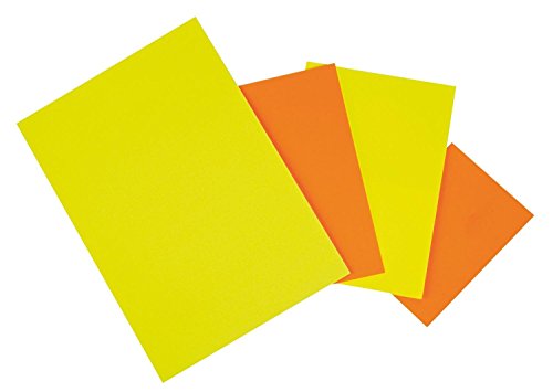 APLI 040950 50 Produktreihe Neon nicht löschbar Blumen Karton, 210 x 297 mm, 780 g, jaune-orange von APLI