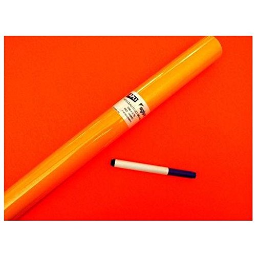 APLI 065401 Rolle Papier Neon, 10 x 70 cm, orange von APLI