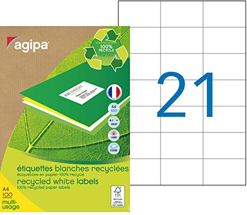 APLI 101188 Kopierfolien 2100 Etiketten, recycelte A4 70 x 42,4 mm weiß APLI 101188 Kopierfolien 2100 Etiketten, recycelte A4 70 x 42,4 mm weiß von APLI