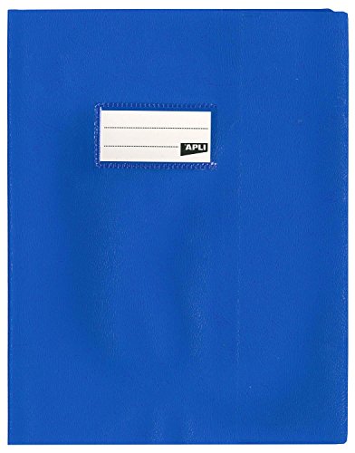 APLI 101594 19/100 PVC Hefthüllen blau 17 x 22 cm mit Etikettenhalter und liniertem Etikett von APLI
