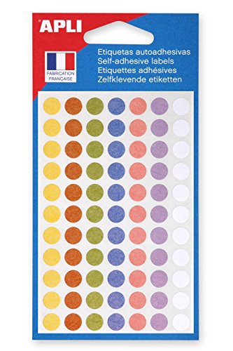 APLI 102147 – Packung mit 385 Tabletten, verschiedene Pastellfarben, Durchmesser 8 mm von APLI