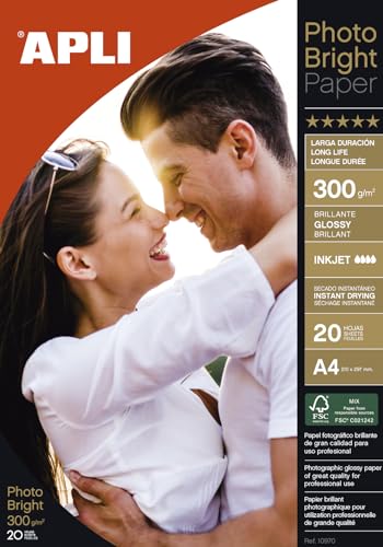 APLI 10970 Photobright Langzeit-Fotopapier, A4, 300 g, 20 Blatt APLI 10970 Photobright Langzeit-Fotopapier, A4, 300 g, 20 Blatt von APLI