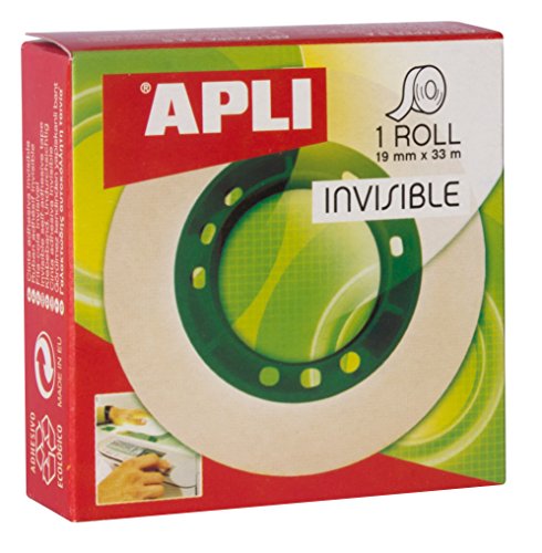 APLI 11036 Klebeband, unsichtbar, 19 mm x 33 m von APLI