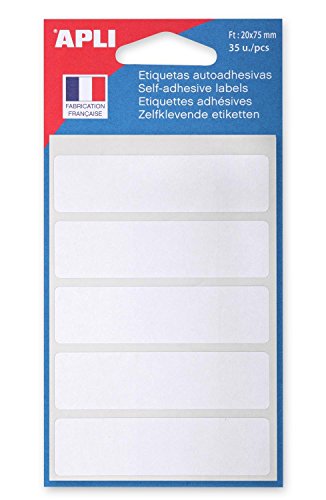 APLI 111947 Etiketten, Weiß, 20 x 75 mm, 35 Stück APLI 111947 Etiketten, Weiß, 20 x 75 mm, 35 Stück von APLI