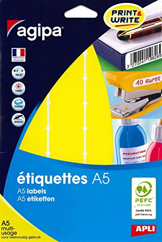 APLI 114344 Mehrzweck-Etiketten, 24 x 33,5 mm, Gelb, 320 Stück APLI 114344 Mehrzweck-Etiketten, 24 x 33,5 mm, Gelb, 320 Stück von APLI