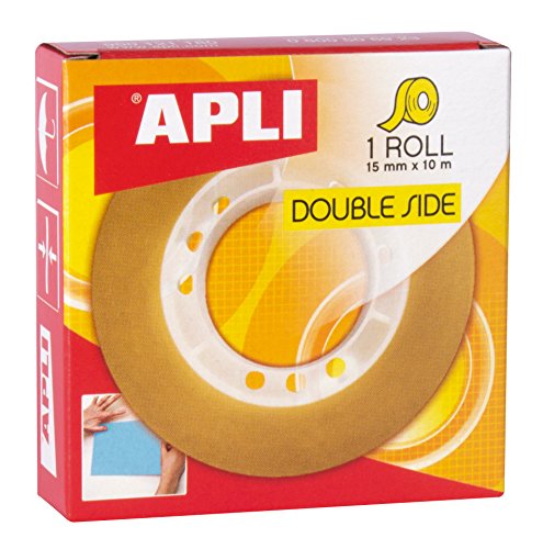 APLI 11505 Doppelseitiges Klebeband, 15 mm x 10 m von APLI