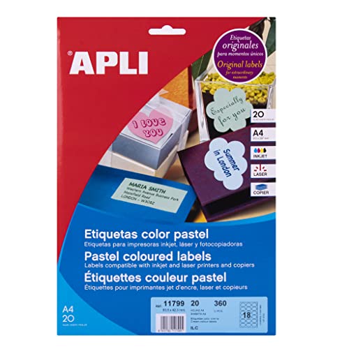 Apli 11799-360 Etiketten, oval, 63,5 x 42,3 mm, Laserdrucker, Kopierer, Tintenstrahldrucker Apli 11799-360 Etiketten, oval, 63,5 x 42,3 mm, Laserdrucker, Kopierer, Tintenstrahldrucker von APLI