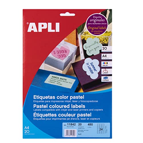 APLI 11842 Etiketten Pastellblau permanent 70,0 x 37,0 mm 20 Blatt APLI 11842 Etiketten Pastellblau permanent 70,0 x 37,0 mm 20 Blatt von APLI