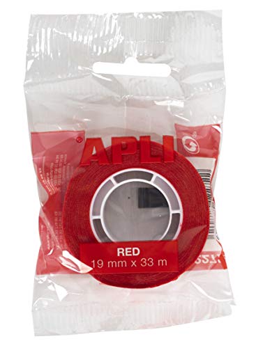 APLI - Klebeband Rote Tasche 19 mm x 33 m rot von APLI