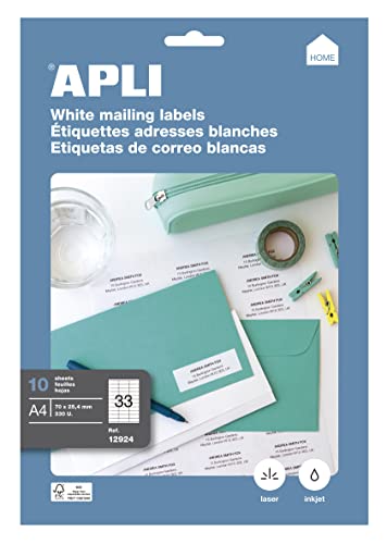 APLI 12924 Permanent-Etiketten, 70,0 x 25,4 mm, 10 Blatt APLI 12924 Permanent-Etiketten, 70,0 x 25,4 mm, 10 Blatt von APLI