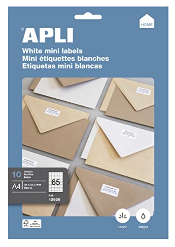 APLI 12926 Permanent-Etiketten, 38,0 x 21,2 mm, 10 Blatt APLI 12926 Permanent-Etiketten, 38,0 x 21,2 mm, 10 Blatt von APLI