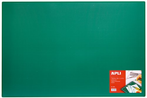 APLI 013563 Schneidematte PVC, 900 mm x 600 mm x 2 mm, grün von APLI