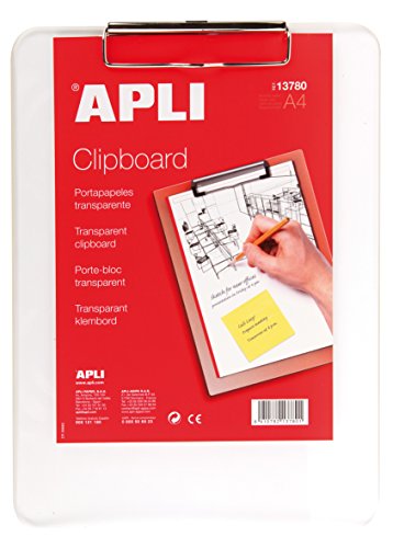 APLI 13780 – Kunststoff-Blockhalter, transparent, 210 x 297 mm von APLI