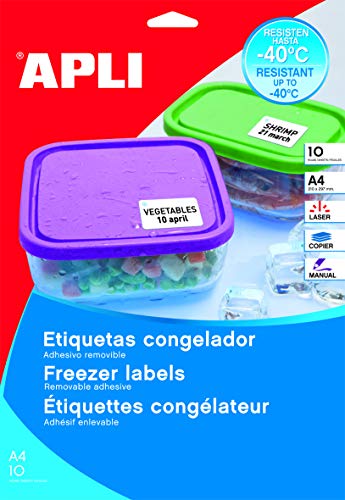 APLI 015070 Gefrierbehälter Abgerundete 10 Etiketten 63,5 x 33,9 mm weiß APLI 015070 Gefrierbehälter Abgerundete 10 Etiketten 63,5 x 33,9 mm weiß von APLI