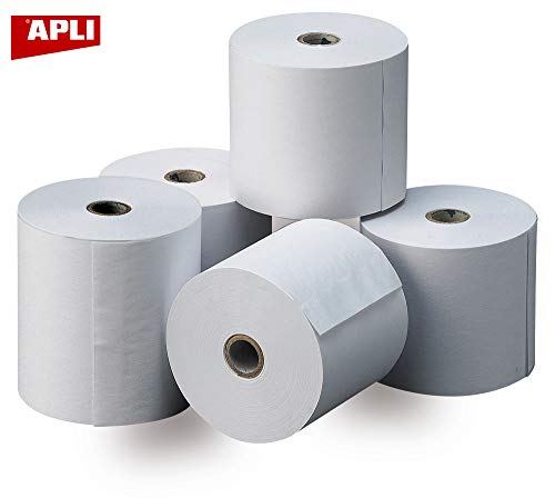 APLI 15257p 10 Stück Spulen Papier Offset 57 x 70 x 12 mm weiß von APLI