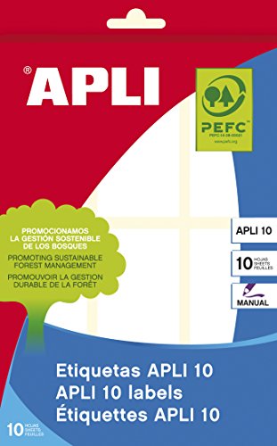 Weißes Applikationsschild 34 x 67 mm auf 10 Blatt Weißes Applikationsschild 34 x 67 mm auf 10 Blatt von APLI