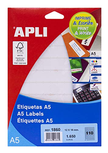 Apli 1860 – Blister mit Etiketten von APLI