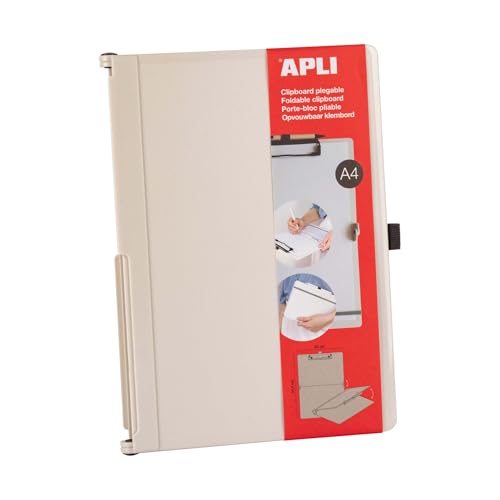APLI 19646A - Clipboard A4 Weiß Klemmbrett ABS Kunststoff von APLI