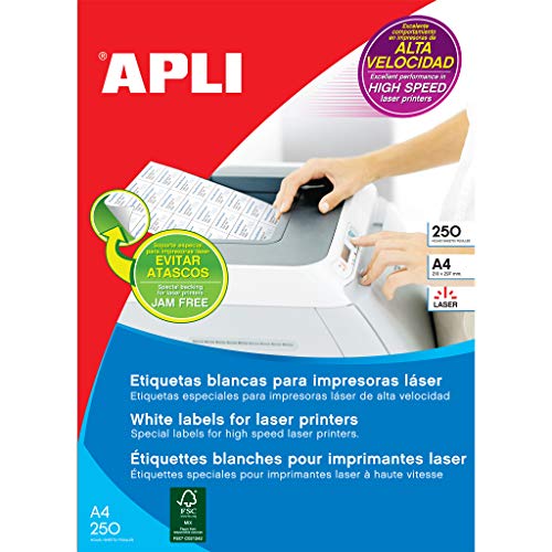 APLI 002518 Set 250 Etiketten Laser 52,5 x 29,7 mm weiß APLI 002518 Set 250 Etiketten Laser 52,5 x 29,7 mm weiß von APLI