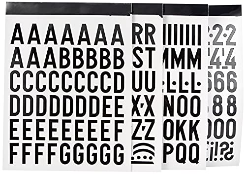 APLI 4425 Sticker Buchstaben, Nummern und Zeichen 25 mm, schwarz von APLI