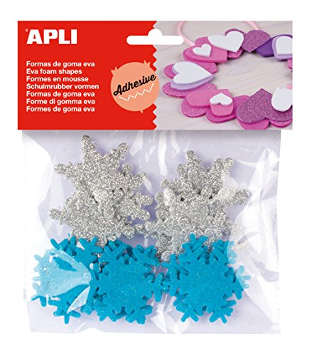 APLI Aufbewahrungsbeutel aus EVA-Kunststoff, selbstklebend Schneeflocke violett von APLI Kids