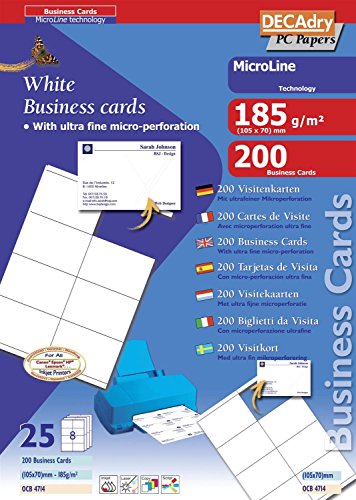 APLI DECADRY Samt-200 Karten 105 x 70 mm 185 g weiß von APLI