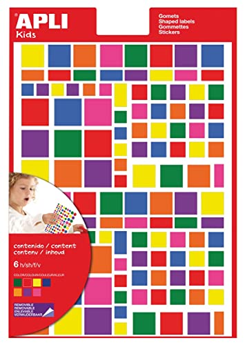 Apli 946027 - Pack 6-Taschen Stickers, mehrfarbig von APLI Kids