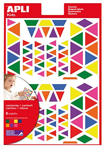 Apli 946028 - Dreieckige Sticker Multifarbig - 6 Blatt von APLI Kids