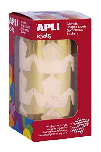 APLI 17866 - Gomets Sterne 33 mm metallic gold von APLI Kids