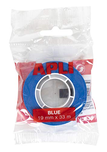 APLI - Klebeband Blaue Tasche 19 mm x 33 m blau von APLI