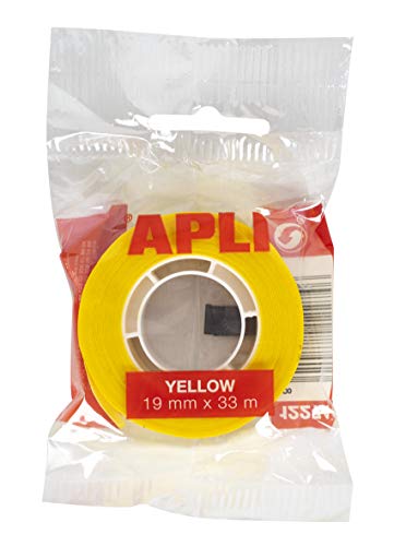 APLI - Klebeband Gelbe Tasche 19 mm x 33 m gelb von APLI